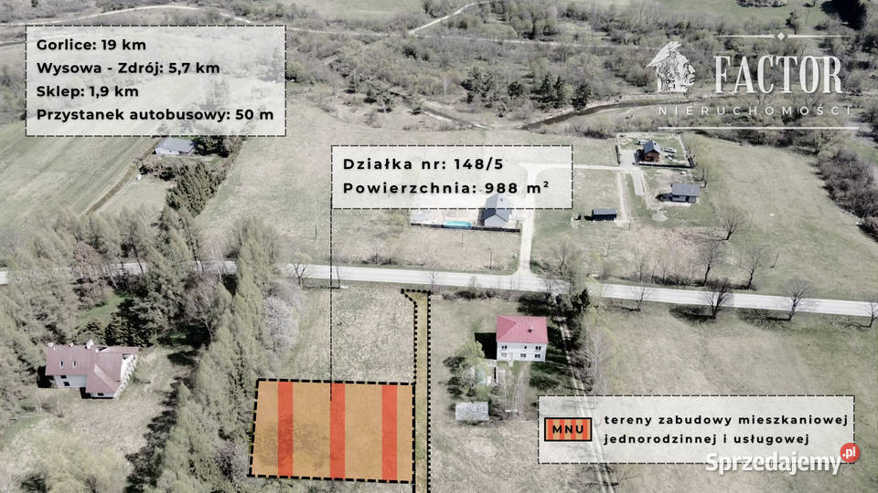 Działki budowlanousługowe w Hańczowej 897 ara do 94zł/m2 Hańczowa sprzedam