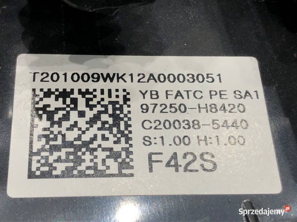 PANEL STEROWANIA NAWIEWU KIA RIO IV 97250H8420 sprzedam