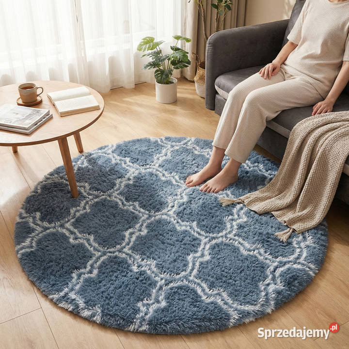 Dywan okrągły do salonu shaggy DECOR Opole