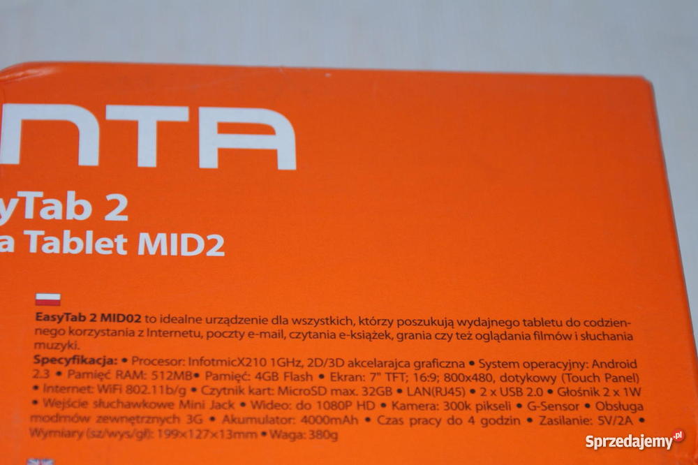 Tablet MANTA ANDROID 23 4 GB 7 Tablety i palmtopy Komputery i Akcesoria Kraków