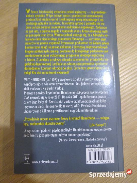 Veit Heinichen Zbrodnia i Kawa ISBN 9788373924178 Dłutów