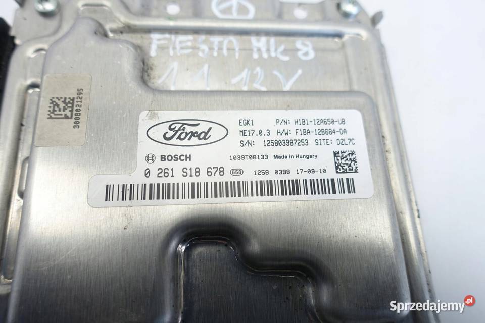 Ford Fiesta MK8 VIII 11 12V KOMPUTER SILNIKA osobowe Chełm
