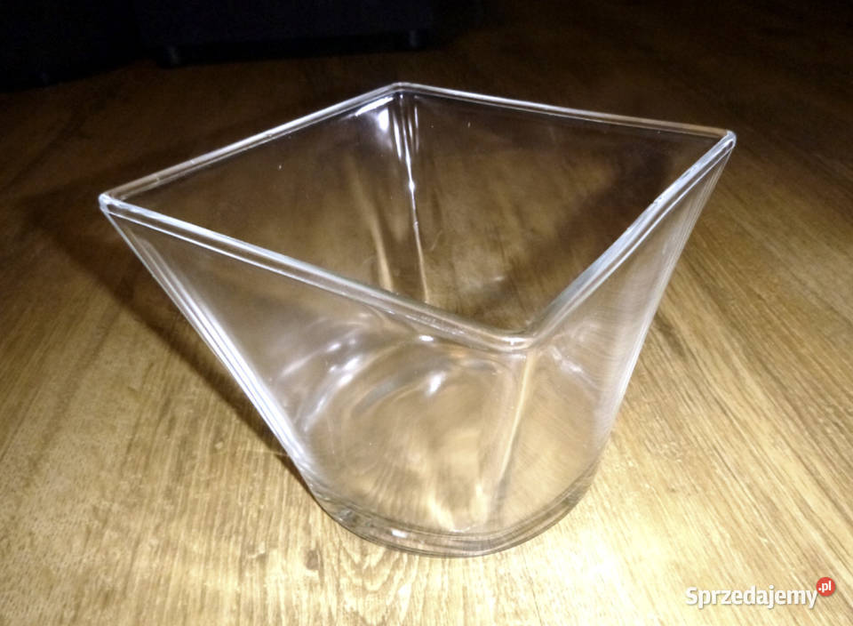 Duży Wazon Szklany Kwadrat 15x15 wys 12 NOWY Niepołomice