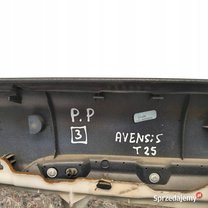 BOCZEK DRZWI BOCZKI Toyota Avensis T25 Sedan Kpl Chełm