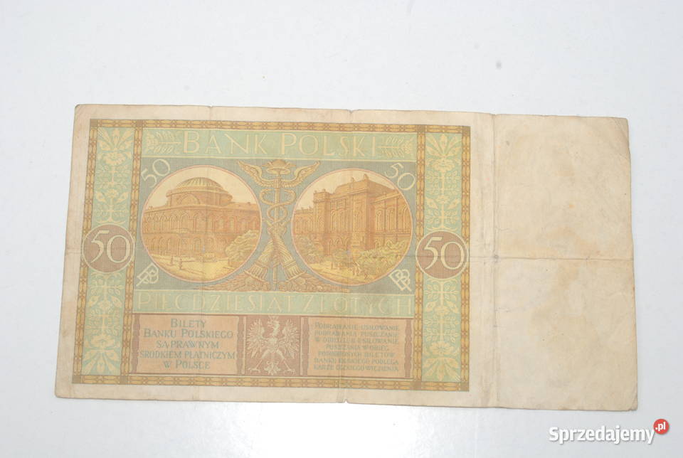 Stary banknot 50 złotych 1929 antyk rzadki