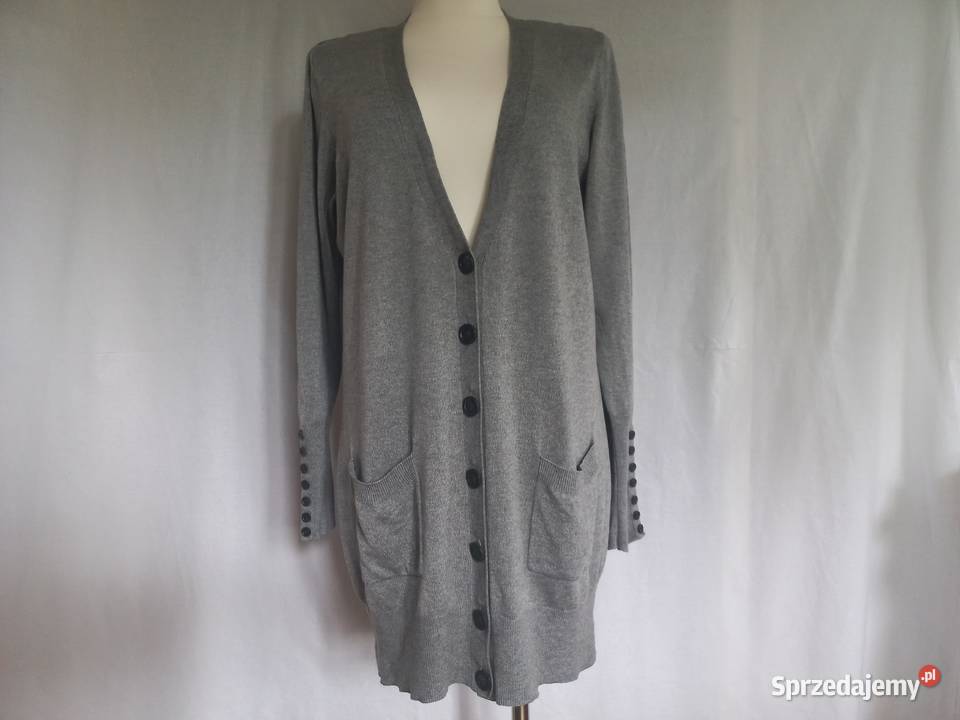 Kardigan damski Sweter szary r 40 MS NOWY szary/srebrny podlaskie Białystok