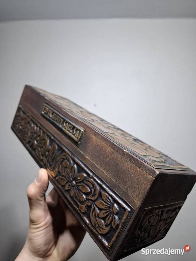 Retro pudełko skrzynka pamiątka kolejowa małopolskie Kraków