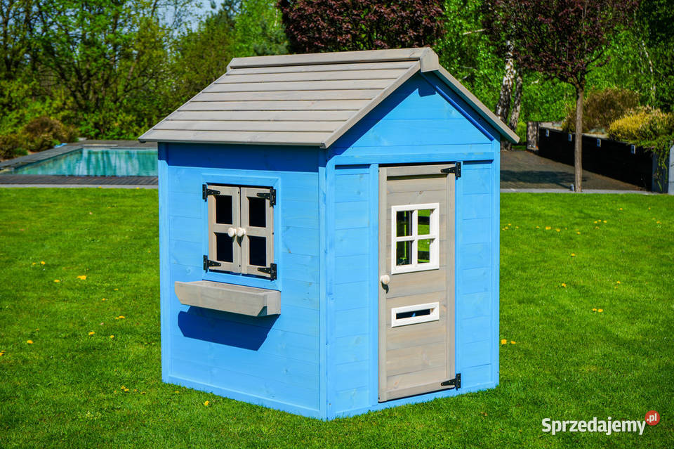 Drewniany domek ogrodowy dzieci Blue Zabawki ogrodowe małopolskie Trzemeśnia sprzedam