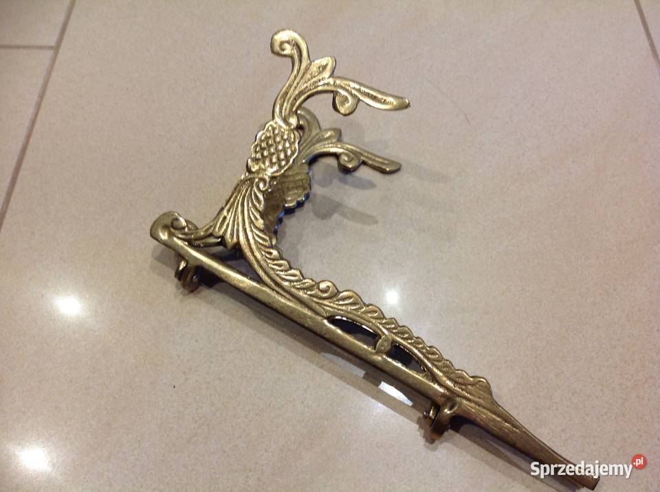 Mosiężny Stojak pod Talerz Dekoracyjny STARY