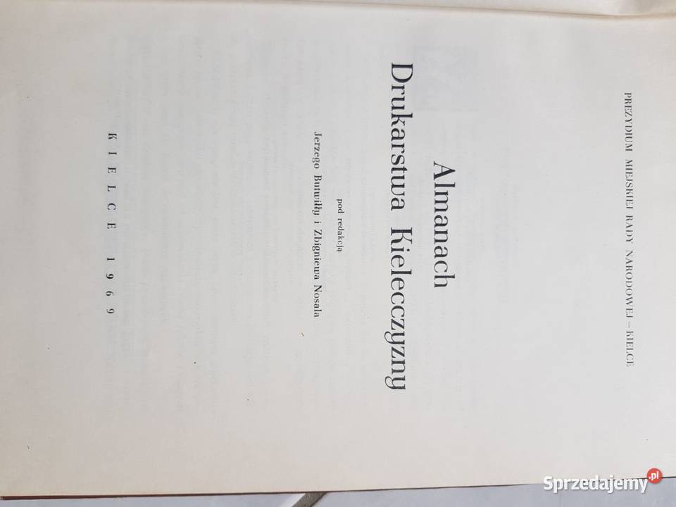 Almanach drukarstwa Jerzy Butwiłło Zbigniew twarda z obwolutą Kielce