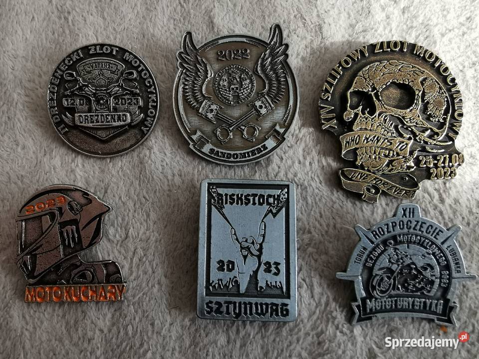 Kolekcja motocyklowych 90 blach zlotowych warmińsko-mazurskie Iława