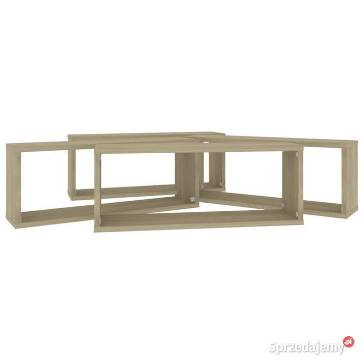 Półki ścienne kostki 4 dąb sonoma 60x15x23 Warszawa