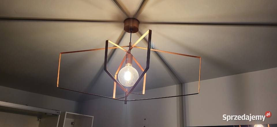 Lampa wisząca miedziana 35 x 35 Lampy wiszące Lampy Łódź sprzedam