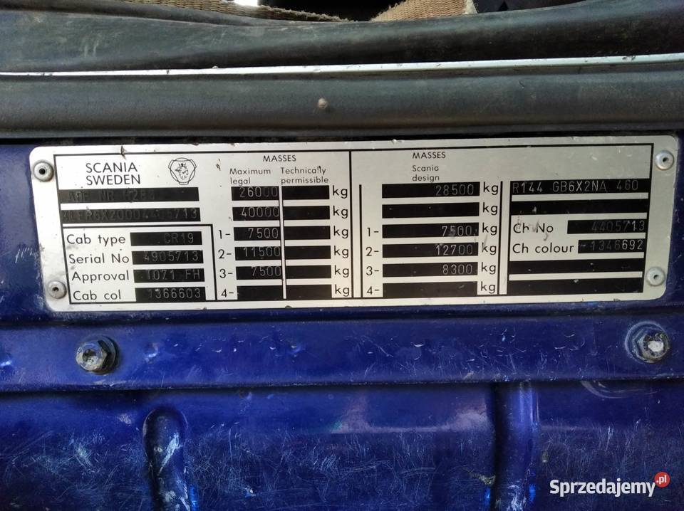 Scania 144G 460 hakowiec wywrotka Volvo faktura Piwniczna-Zdrój