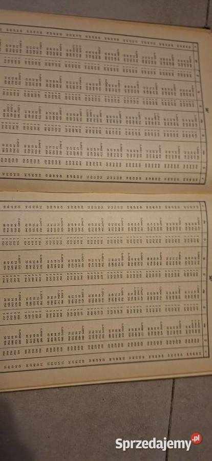 Siedmiocyfrowe tablice trygonometryczne 1967 wielkopolskie Łęczyca sprzedam