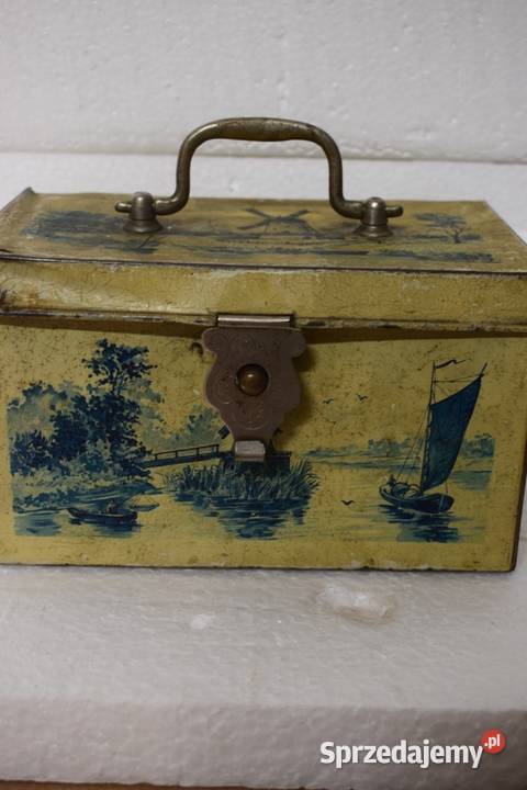 Stary metalowy kuferek Antyki sprzedam