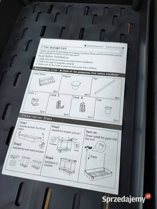 Regał stojak organizer czarny SPACEKEEPER Warszawa