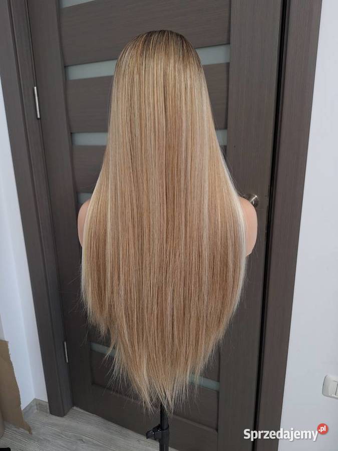 Peruka długa blond shatush z koronkową siateczką Dla kobiet Malbork
