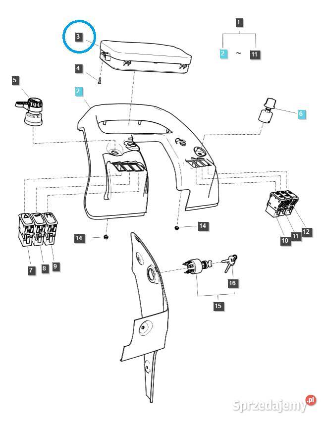 Deska rozdzielcza TRG750 LS Tractor 40304454 Elektryka i zapłon Tajęcina