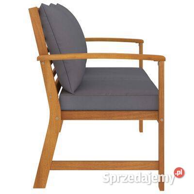 vidaXL Ławka ogrodowa 120 ciemnoszare poduszki Warszawa