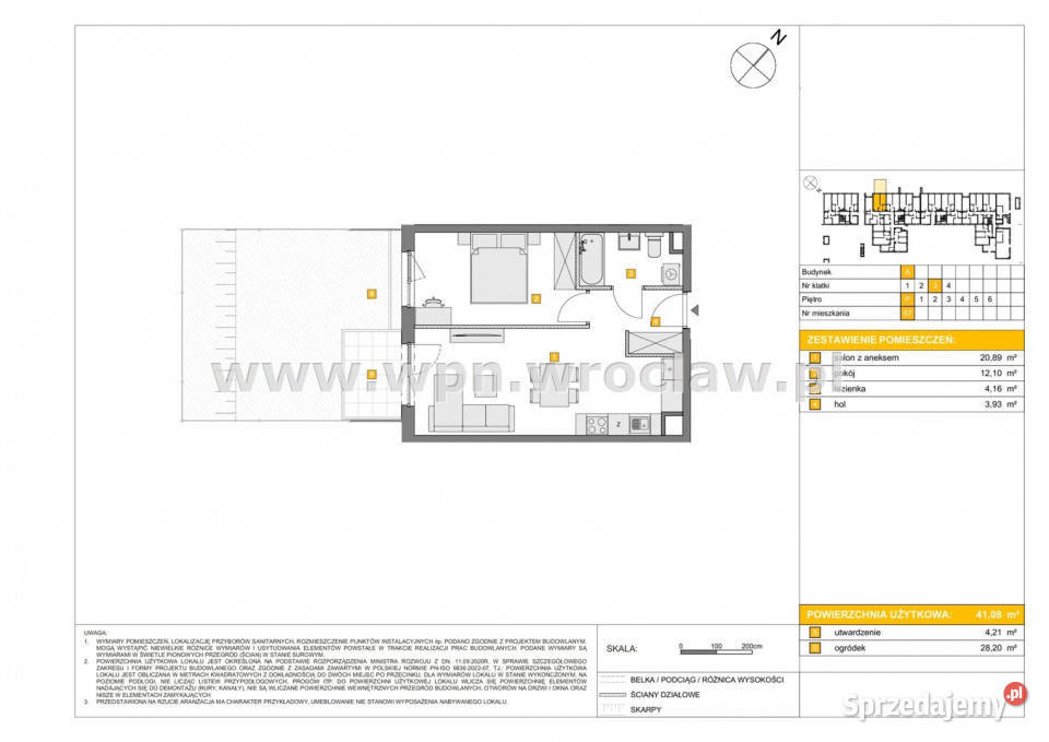 sprzedaży mieszkania Wrocław 4108m2 2 pokoje parter