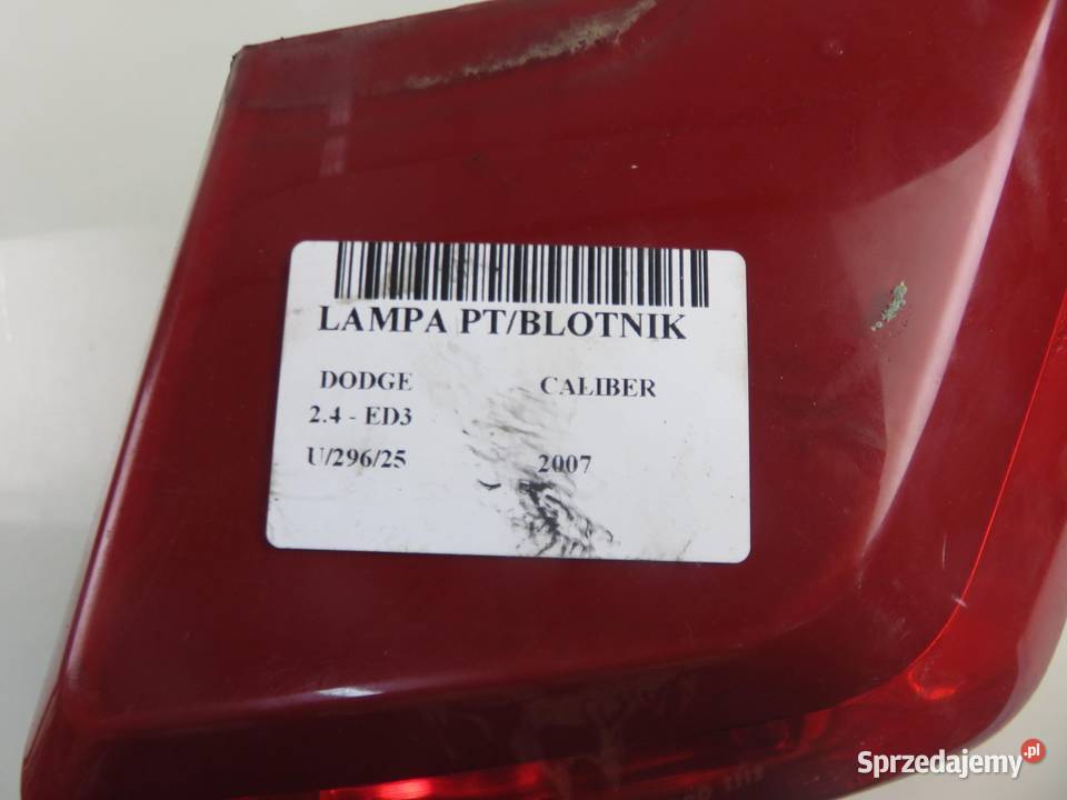 LAMPA PRAWA TYLNA DODGE CALIBER 05303752A Lampy tylne małopolskie