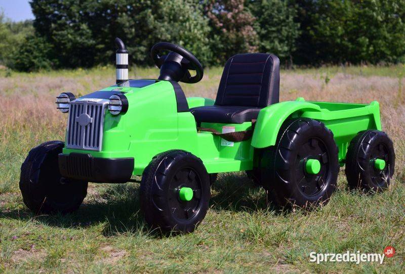 Autko na akumulator TRAKTOR Z PRZYCZEPĄ jeździk Pojazdy elektryczne i spalinowe Myszków sprzedam