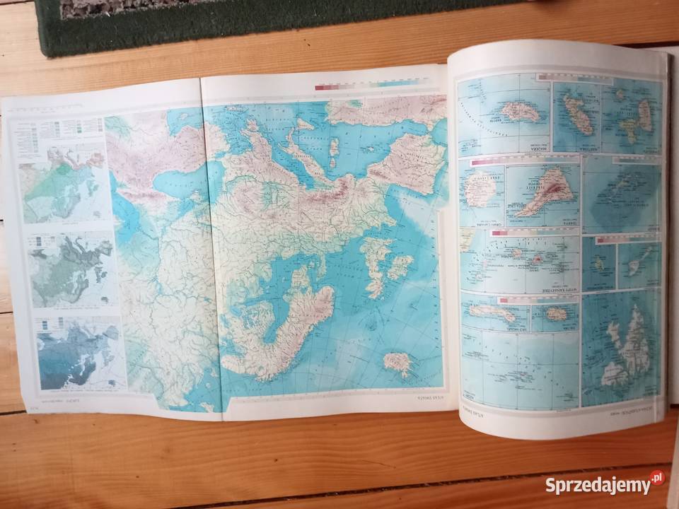 Atlas Świata PWN 1962 Encyklopedia Książki 1954 Antykwariat małopolskie Skawina
