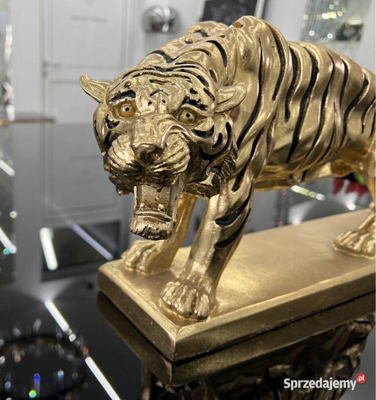 nowoczesna figurka złoty tygrys premium duża hit Nowy Sącz sprzedam