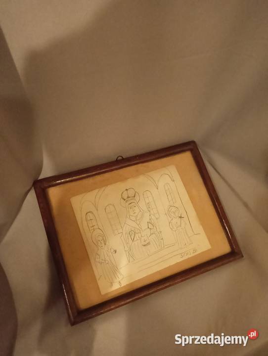 Zabytkowy obrazek Artysta malarz nikifor Lipinki sprzedam