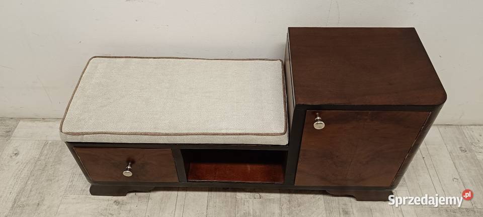 stara szafka na buty drewniana siedzisko pufa do Radomsko