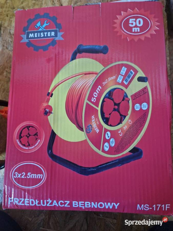 Przedłużacz bębnowy ogrodowy Meister 50 m 3x25mm Głogowa sprzedam