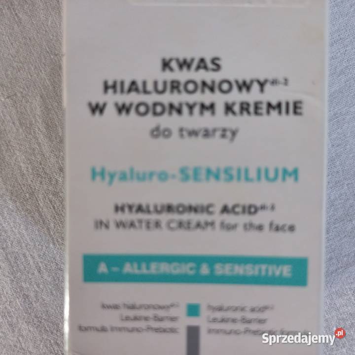 Kwas hialuronowy w wodnym kremie TWARZ Białystok