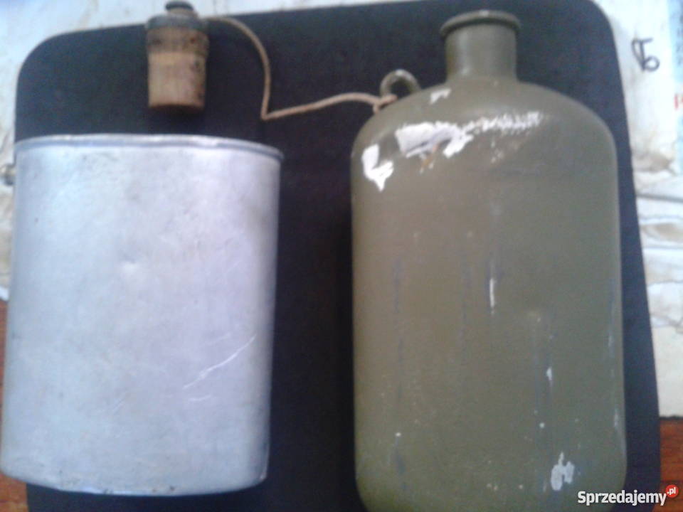 Manierka wojskowa z kubkiem 1939r Bielsko-Biała