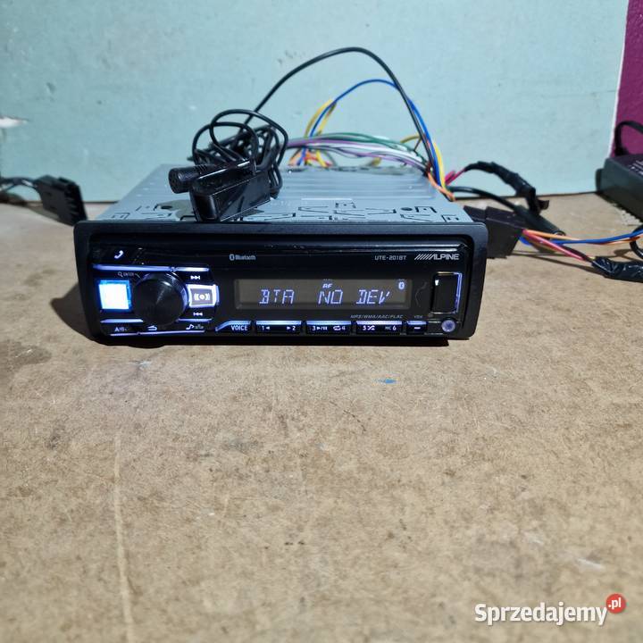Radio samochodowe Alpine UTE201BT Bluetooth Aux Alpine Radioodtwarzacze Dzierzby Szlacheckie