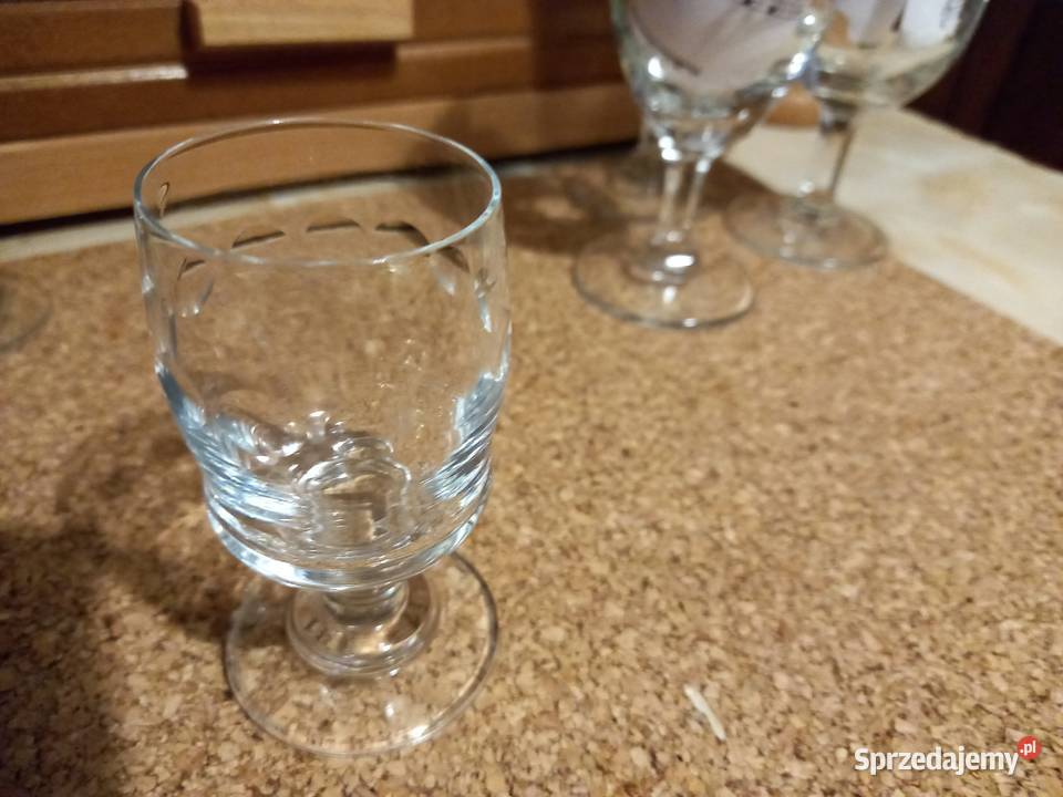 Kieliszki nowe rozne PRL SPOŁEM wodka wino i