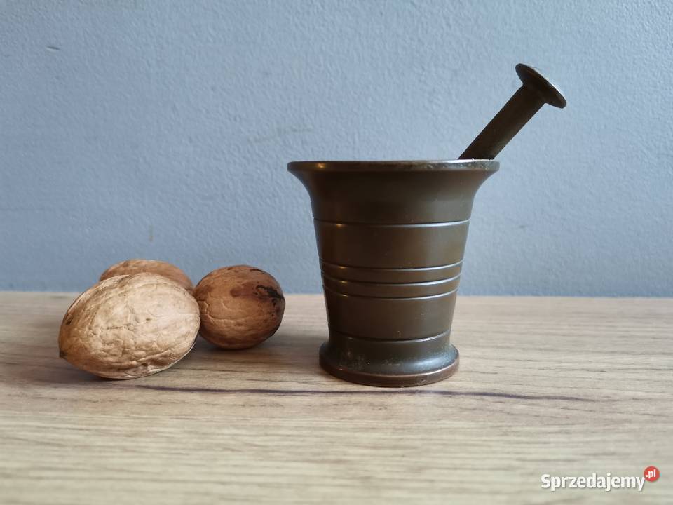 Stary mały przedwojenny moździerz z brązu śląskie Siemianowice Śląskie