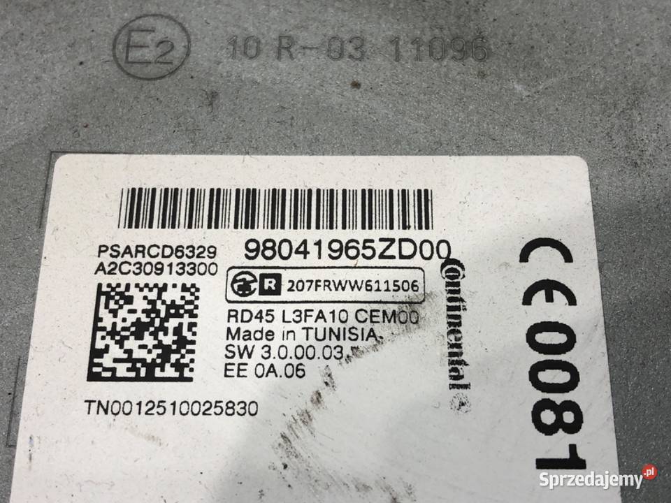 RADIO PEUGEOT 301 98041965ZD ODTWARZACZ sprzedam