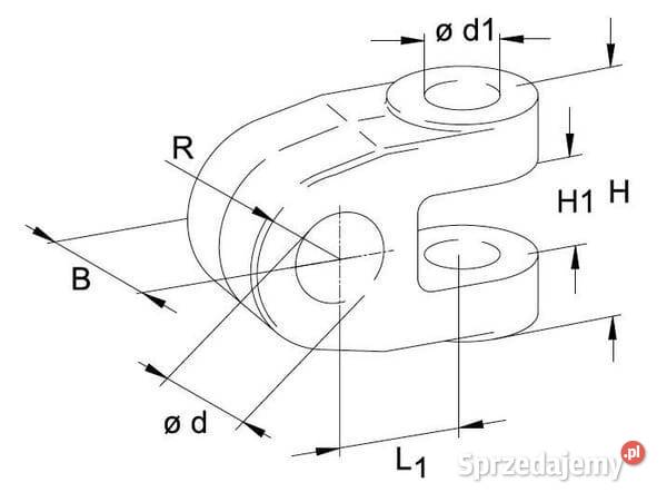 Końcówka widełkowa łącznika 323x67 mm 1309881 Kamionna