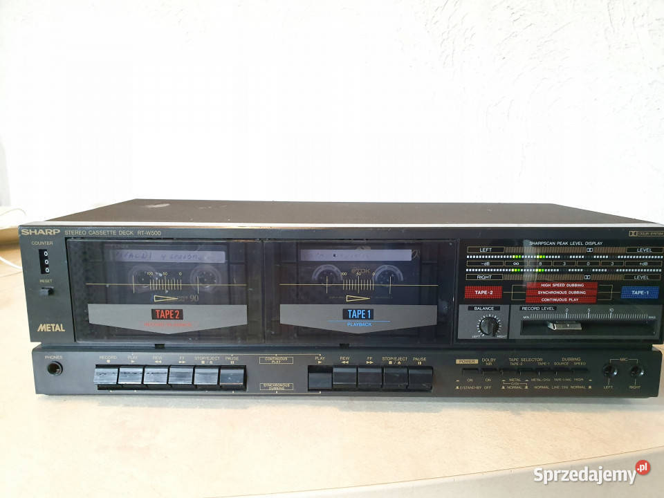 sharp RT W500 Stereo Cassette Deck magnetofon Międzychód