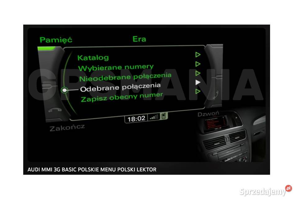 Nawigacja Polskie Menu Audi MMI 3G Basic Język Łódź
