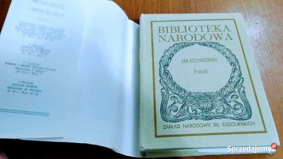 Fraszki Jan Kochanowski Biblioteka Narodowa