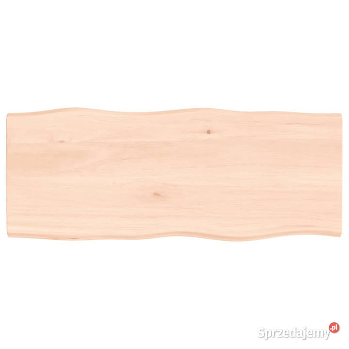 Blat stołu 100x40x2 surowy lity dąb z naturalną Warszawa