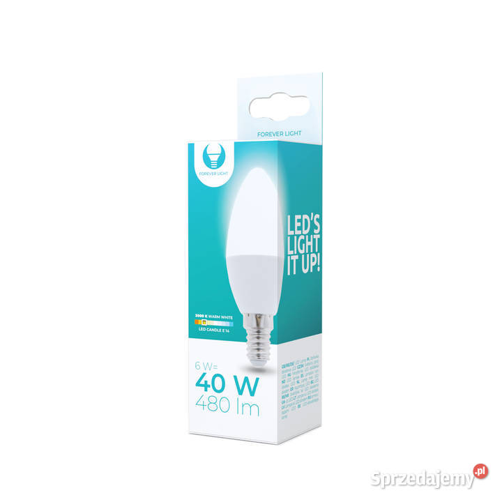40W Diodowa żarówka ledowa 6W świeca SMD LED odcienie żółtego Siemianowice Śląskie