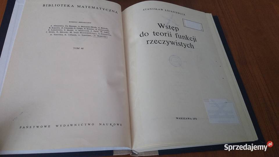 Wstęp do teorii funkcji rzeczywistych BM 46 Gdańsk