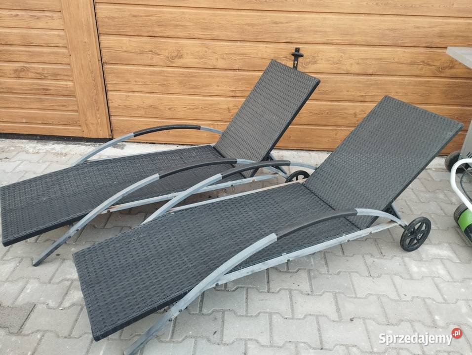 Leżaki ogrodowe technorattan 2 sztuki Szamotuły