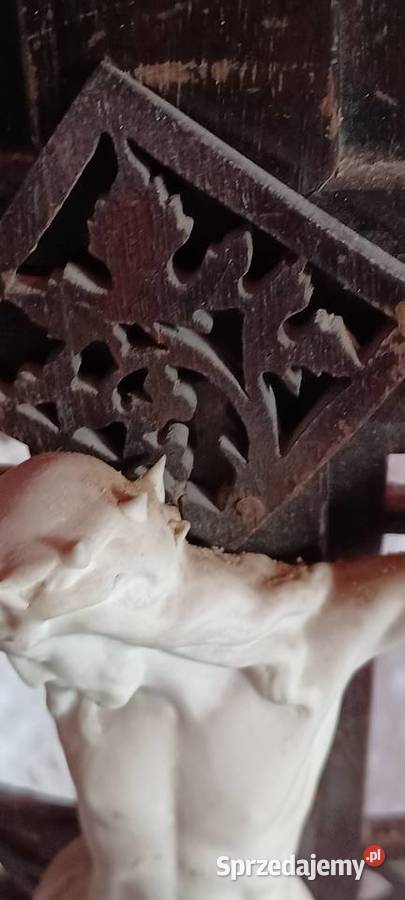 ZABYTKOWY 60 WYS CIENKIE DREWNO KRUCYFIKS wielkopolskie Poznań