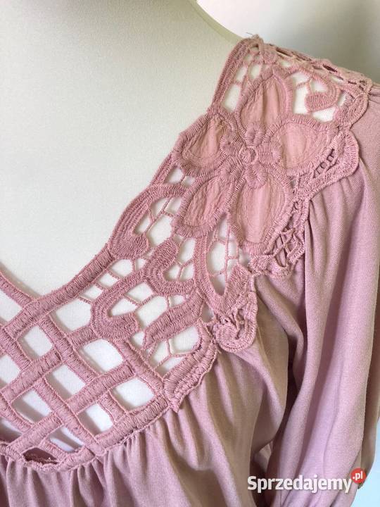 Śliczna bluzka Golden State USA pudrowy róż Nisko