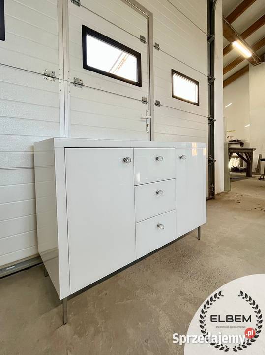 Szklana biała komoda Glamour Warszawa