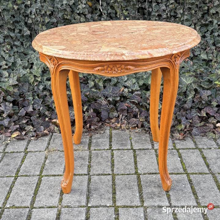 ARTexpert Stolik kawowy Ludwik marmurowy blat Meble Dobrzany